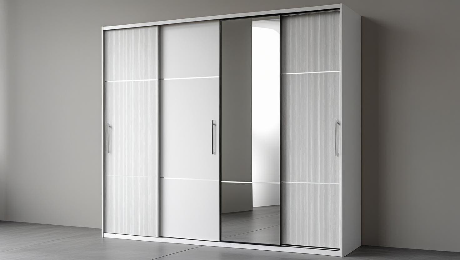 Built-in wardrobe with mirror doors